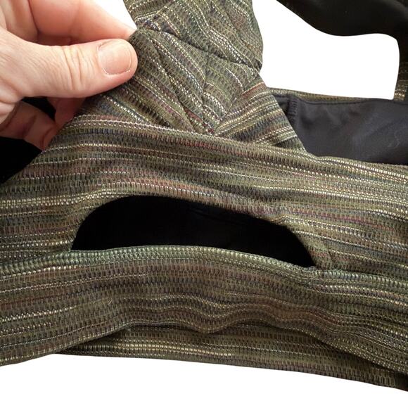 Free people bra olive sz S wide straps no pads lightweight activewear - Picture 6 of 9